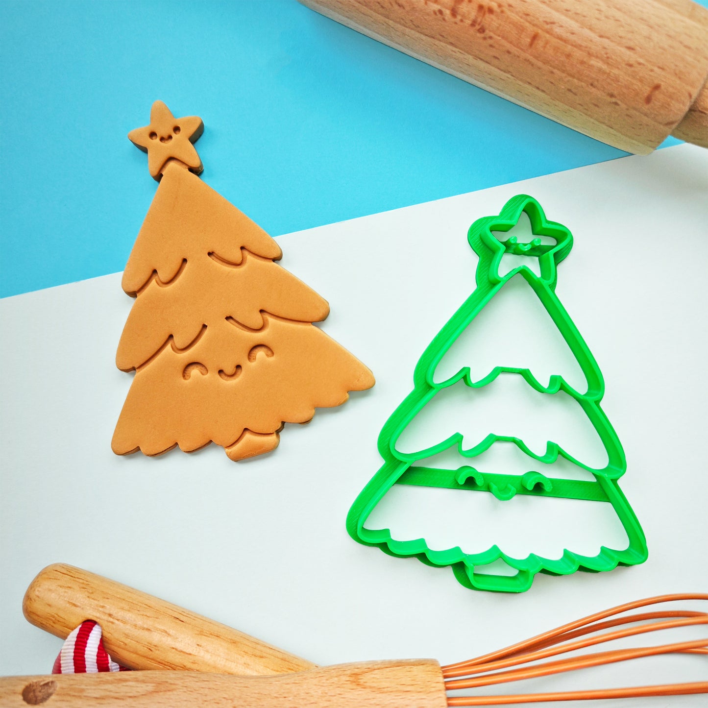 Schattige Kerstboom koekvorm